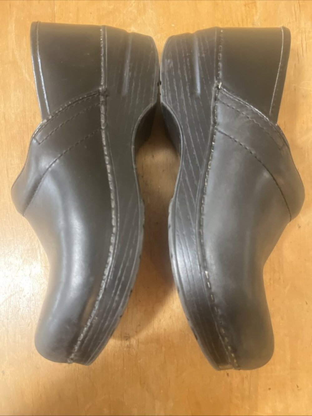 Dansko Matte Black Leather Shoes Slip On Clogs Women’s Size 39 Medical Nursing - Picture 6 of 10
